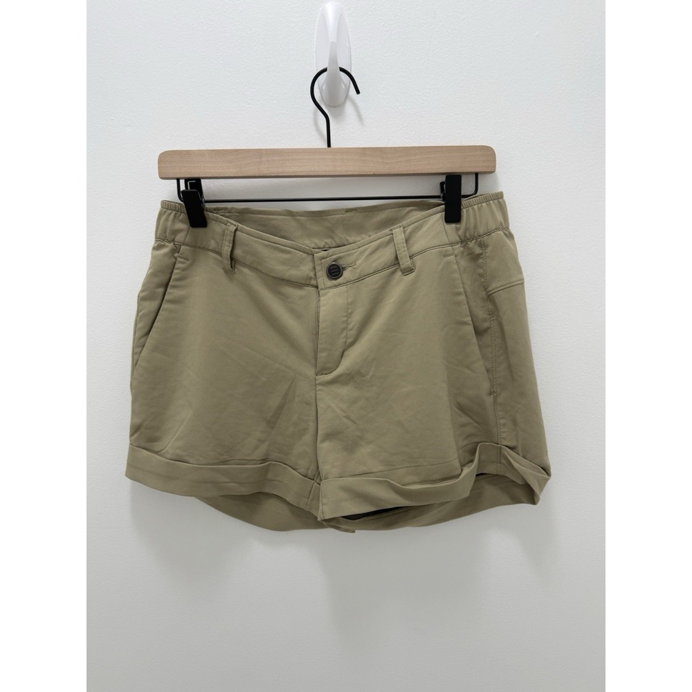 Free Fly Women's Bamboo Stretch Khaki Roll Cuff Shorts Size Small S Casual